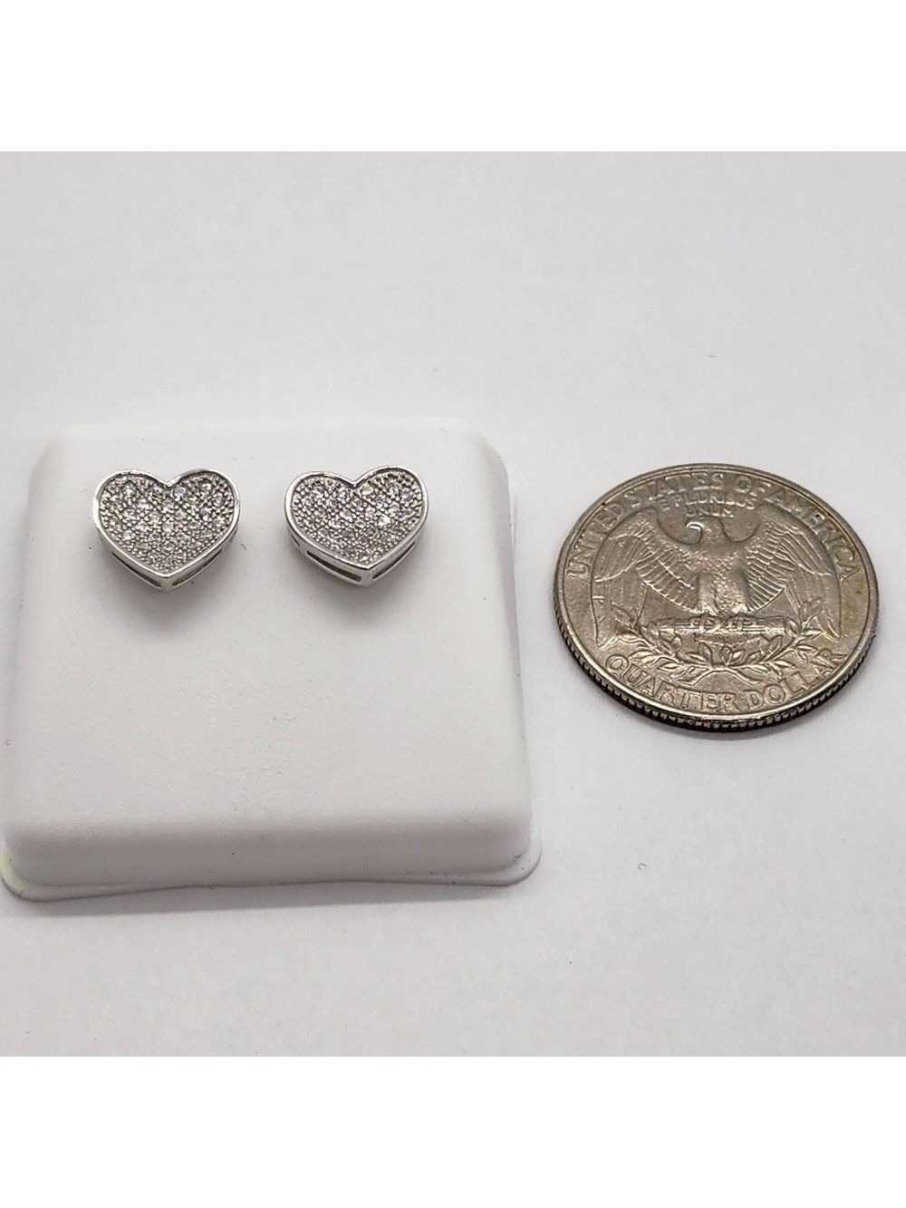 STERLING SILVER HEART EARINGS